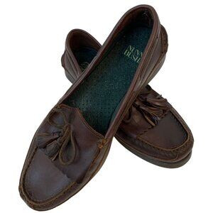 Vintage Nunn Bush Mens Leather Loafers Tassels 10.5M Brown